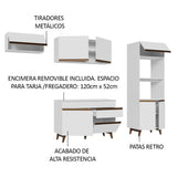 Combo completo de Cocina 260cm Blanco Reims Madesa 08