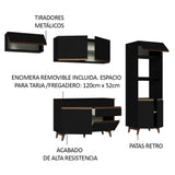 Combo completo de Cocina 260 cm Reims Negro 08