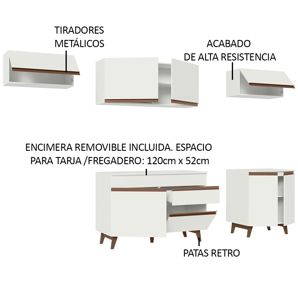 Combo completo de Cocina 260 cm Reims Blanco 10