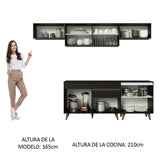 Combo completo de Cocina 260 cm Reims Negro 10