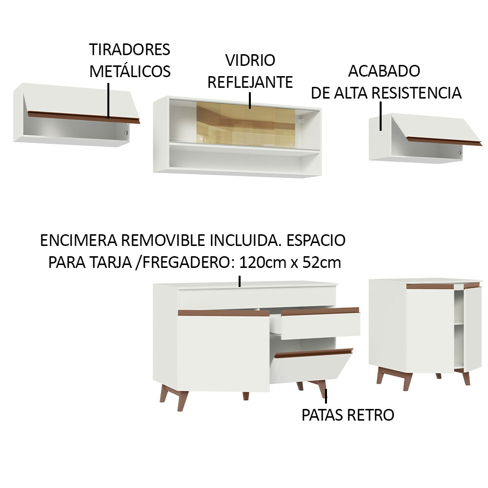 Combo completo de Cocina 260 cm Reims Blanco 11
