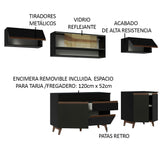 Combo completo de Cocina 260cm Negro Reims Madesa 11
