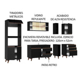 Combo completo de Cocina 270cm Negro Reims Madesa 01