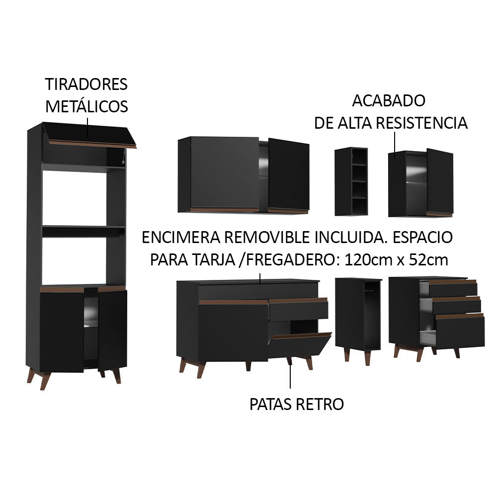 Combo completo de Cocina Madesa Reims 270cm NN 02