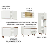 Combo completo de Cocina 300cm Blanco Reims Madesa 01