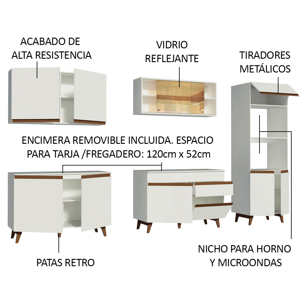 Combo completo de Cocina Madesa Reims 310cm NN