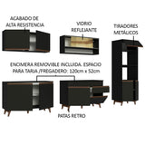 Combo completo de Cocina 310 cm Reims Negro 02