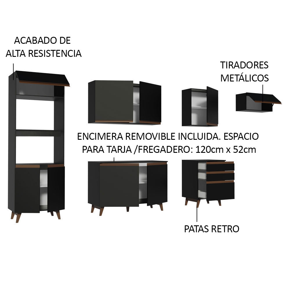 Combo completo de Cocina Madesa Reims 320cm NN 01