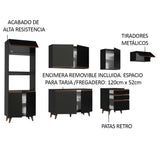 Combo completo de Cocina Madesa Reims 320cm NN 01