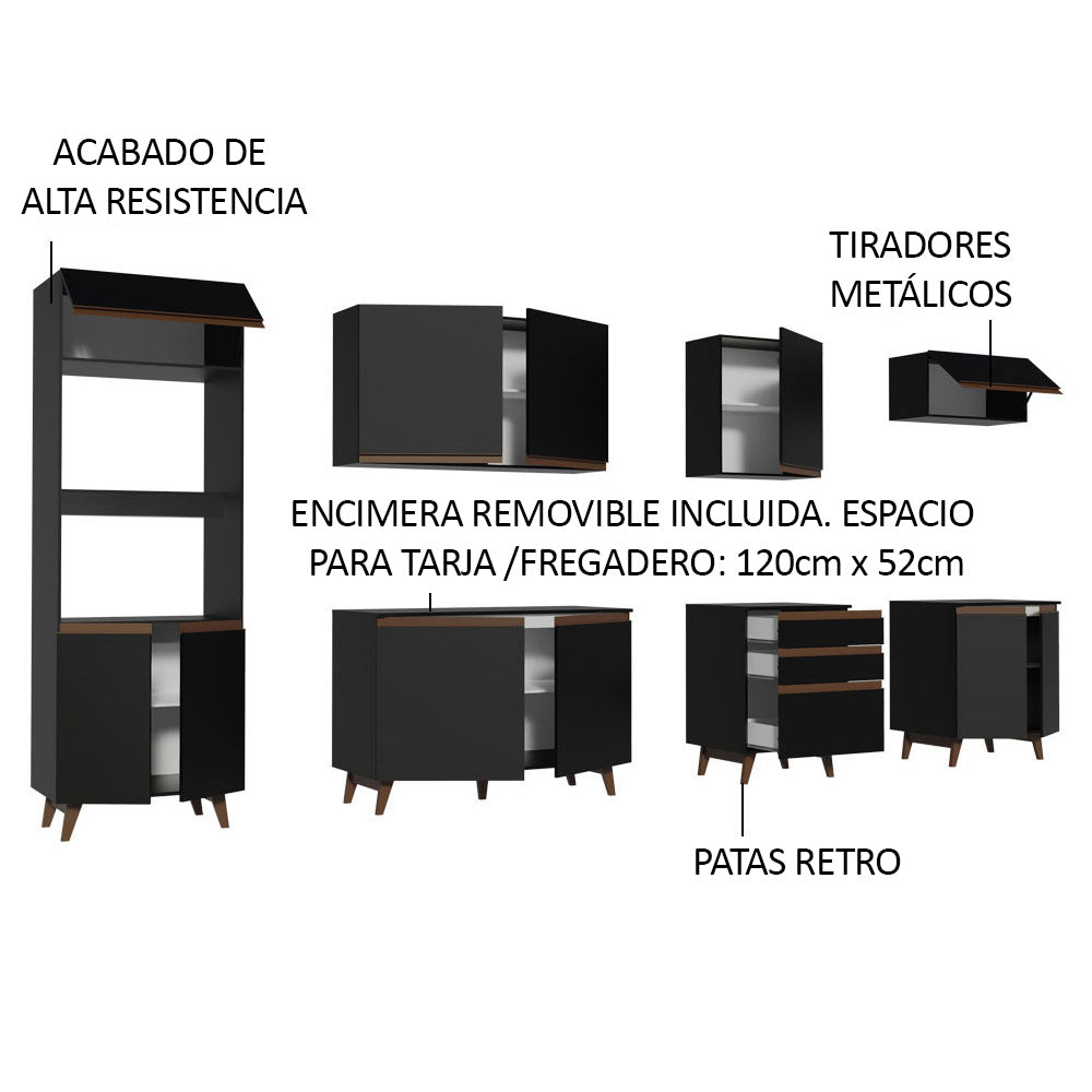 Combo completo de Cocina Madesa Reims 320cm NN 04