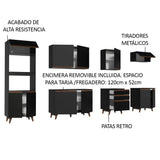 Combo completo de Cocina Madesa Reims 320cm NN 04