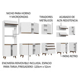 Combo completo de Cocina Madesa Sabrina 355cm BB