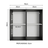 Alacena Gabinete Superior Cocina Madesa Reims 70cm NN 01
