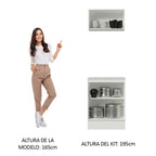 Kit Cocina 1 Abatible Smart 100% MDF 60 cm 2 Puertas (Con Mesada) Marrón/Crema/Blanco Madesa
