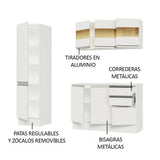 Cocina Compacta 100% MDF 170 cm Blanco Smart Madesa 01