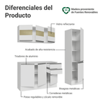 Cocina Compacta 170 cm 100% MDF Blanco Smart Madesa