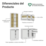 Cocina Compacta 180 cm Smart 100% MDF Blanco 03