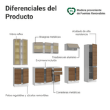 Combo de Cocina 290 cm Smart 100% MDF Blanco/Marrón/Crema 01