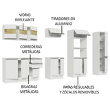 Combo Completo de Cocina 100% MDF 300 cm Blanco Smart Madesa 02
