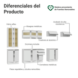 Combo Completo de Cocina 100% MDF 300 cm Blanco Smart Madesa 04