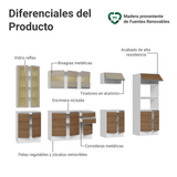 Combo de Cocina 310 cm Smart 100% MDF Blanco/Marrón/Crema 03