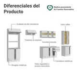 Combo de Cocina 310 cm Smart 100% MDF Blanco 04