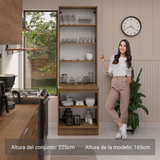 Kit Bajo Mesada con Cristalero Madesa Stella 70cm MB 01