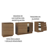 Cocina Compacta 240 cm Marrón Stella Madesa 01