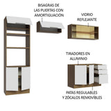 Combo Completo de Cocina 270 cm Marrón/Blanco Stella Madesa 06
