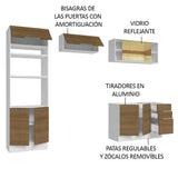 Combo completo de Cocina 270cm Blanco/Marrón Stella Madesa 06
