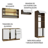 Combo Completo de Cocina 270 cm Marrón/Blanco Stella Madesa 07