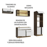 Combo Completo de Cocina 270 cm Marrón/Blanco Stella Madesa 08