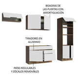 Combo Completo de Cocina 270 cm Marrón/Blanco Stella Madesa 10