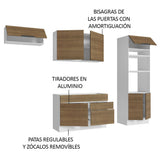 Combo Completo de Cocina 270 cm Blanco/Marrón Stella Madesa 10