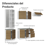 Combo completo de Cocina con Cristalero 270 cm Madesa Stella BM 01