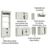 Combo Completo de Cocina 290cm Blanco Stella Madesa 01