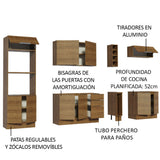 Combo Completo de Cocina 290cm Marrón Stella Madesa 01