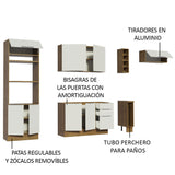 Combo Completo de Cocina 290cm Marrón/Blanco Stella Madesa 02