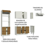 Combo Completo de Cocina 290cm Blanco/Marrón/Blanco Stella Madesa 02