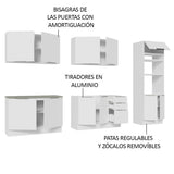 Combo Completo de Cocina 310 cm Blanco Stella Madesa 01