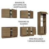 Combo Completo de Cocina 310 cm Marrón Stella Madesa 01