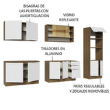 Combo Completo de Cocina 310 cm Marrón/Blanco Stella Madesa 02