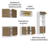 Combo Completo de Cocina 310 cm Blanco/Marrón Stella Madesa 03