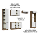 Combo Completo de Cocina 330 cm Marrón/Blanco Stella Madesa 02
