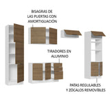 Combo Completo de Cocina 330 cm Blanco/Marrón Stella Madesa 02