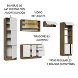 Combo Completo de Cocina 330 cm Marrón/Blanco Stella Madesa 03