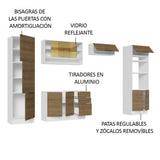 Combo Completo de Cocina 330 cm Blanco/Marrón Stella Madesa 03