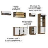 Combo Completo de Cocina 330 cm Marrón/Blanco Stella Madesa 04