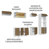 Combo Completo de Cocina 330 cm Blanco/Marrón Stella Madesa 04