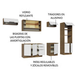 Combo Completo de Cocina 330 cm Marrón/Blanco Stella Madesa 06